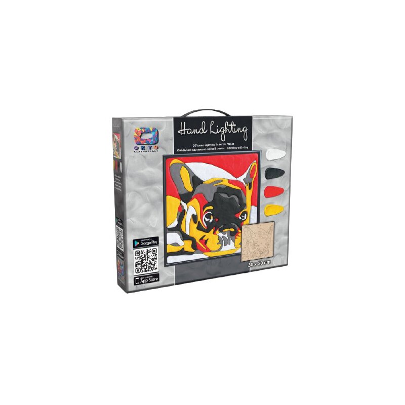 Okto - set pictura 3d cu argila usoara, 30*30cm - dog