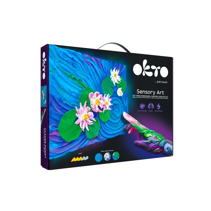 Set pictura 3d cu argila usoara, 30*40cm - water lilies