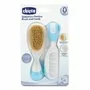 Set pieptan si perie, Chicco, Par natural, Bleu
