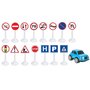 Set Pilsan Jucarie indicatoare rutiere Mini Traffic Signs cu masinuta - 1