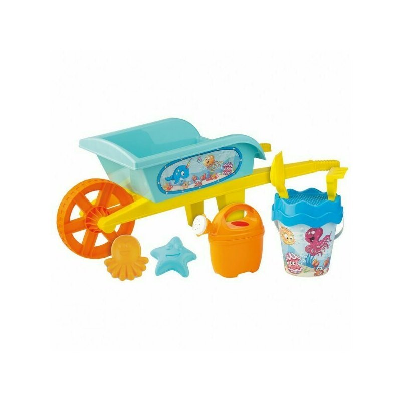 Androni giocattoli - set plaja roaba cu galetusa si accesorii androni happy fish