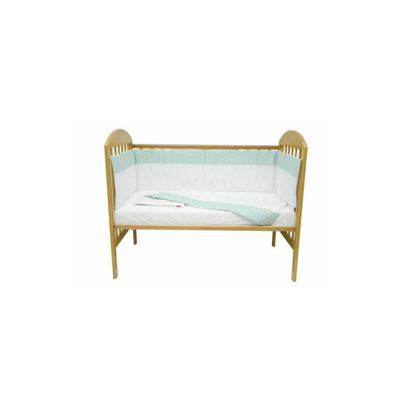 Set protectii patut bubble blue , kidsdecor, din bumbac - 60x120 cm