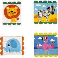 Set puzzle-uri din betisoare lemn - Animale salbatice Fiesta Crafts FCT-2931