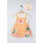 Tongs baby - Set rochita din muselina cu tricou cu bulinute pentru fetite,  (Culoare: Roz, Marime: 9-12 luni) - 2