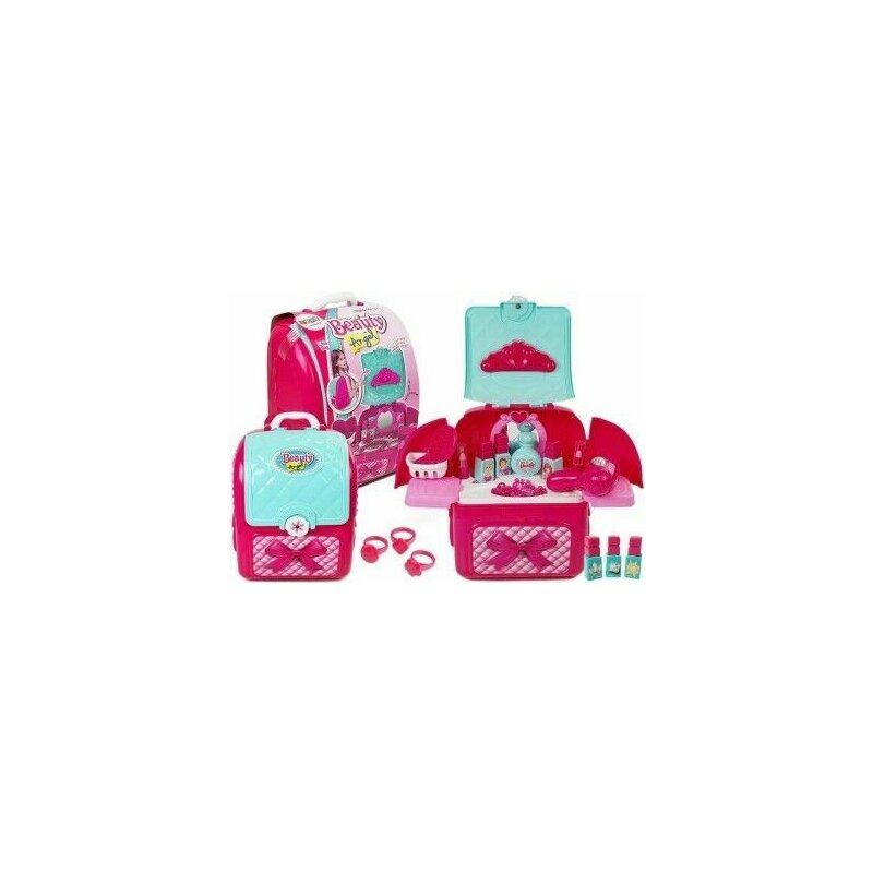 Leantoys - set rucsac de infrumusetare fetite, trusa de jucarie, roz, , 6878