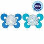 Set suzete bebelusi, Chicco, Physio Comfort, Ortodontice si fiziologice, 16-36 luni, Silicon moale igienic, Luminoase noaptea, Ventilate, Fara BPA, Albastru