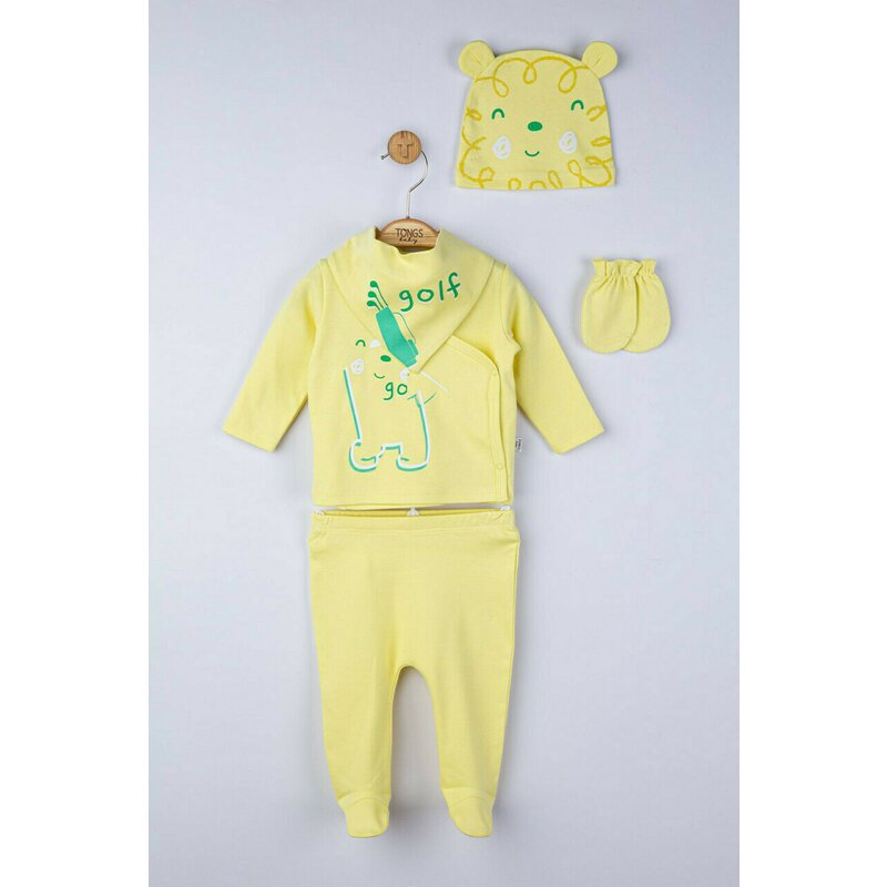 Tongs baby - Setul 5 piese nou nascut Ursulet, (Culoare: Gri)