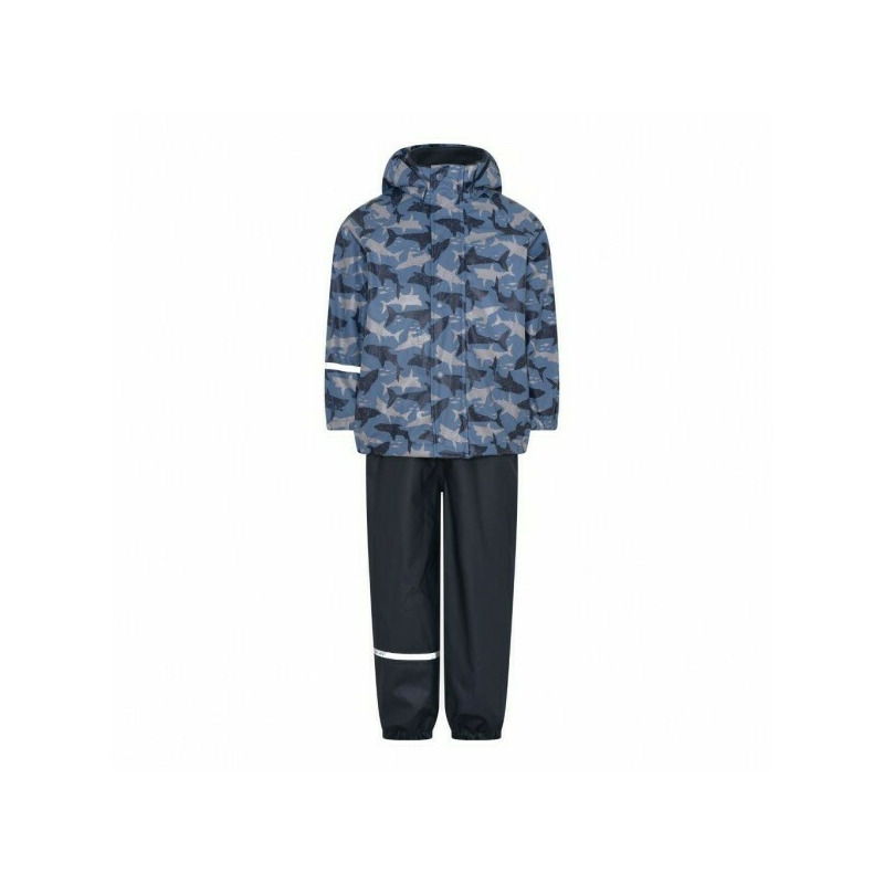 Sharks 140 - set jacheta+pantaloni impermeabil cu fleece, pentru vreme rece, ploaie si vant - celavi