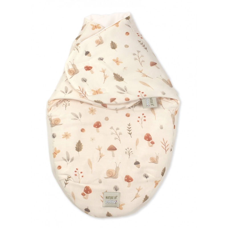 Sistem de infasare bambus, inchidere velcro, baby swaddle, comori din natura + cadou rucsacel