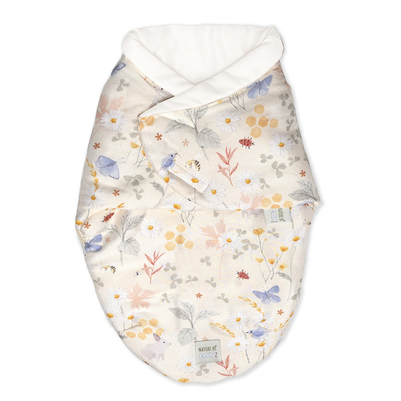 Sistem de infasare Bambus, Inchidere Velcro, Baby swaddle, Lunca Bej + Cadou Rucsacel