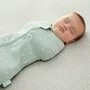 Sistem de infasat si sac de dormit, ErgoPouch, 2 in 1, 0-3 luni, 3-6 kg, TOG 1, Bumbac organic, Fermoar bidirectional, Transformabil, Lavabil la masina, Certificat non-toxic, Premiat in Australia, Verde - 14