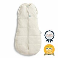 Sistem de infasat si sac de dormit, ErgoPouch, 2 in 1, 0-3 luni, 3-6 kg, TOG 2.5, Bumbac organic, Fermoar bidirectional, Transformabil, Lavabil la masina, Certificat non-toxic, Premiat in Australia, Bej