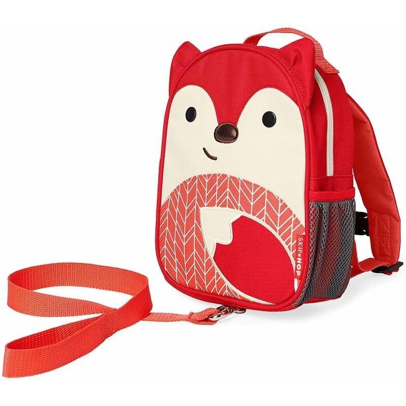 Skip hop - ghiozdanel, zoo, cu centura de siguranta detasabila, reglabila, include eticheta pentru nume, 23 x 19 x 8.3 cm, 12-48 luni, vulpe