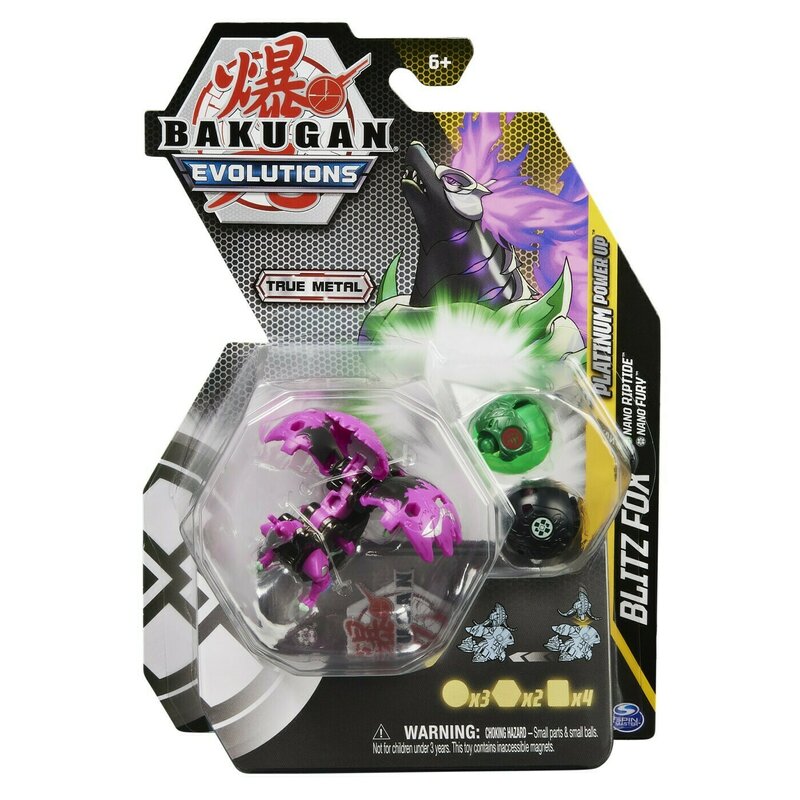 Spin master - bakugan platinum powerup s4 blitz fox nano riptide si nano fury
