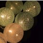 Springos - Ghirlanda luminoasa cu 30 globuri textile cu led, Turcoaz - 3