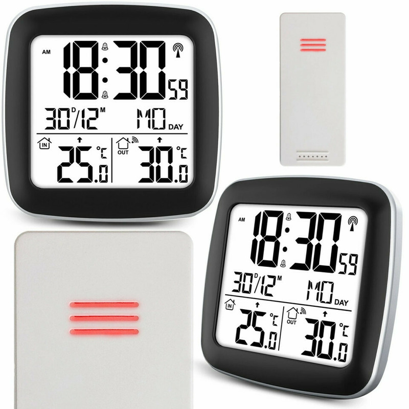 Statie meteo cu afisare ceas, alarma, temperatura, interior-exterior, berdsen, bd-903, argintiu