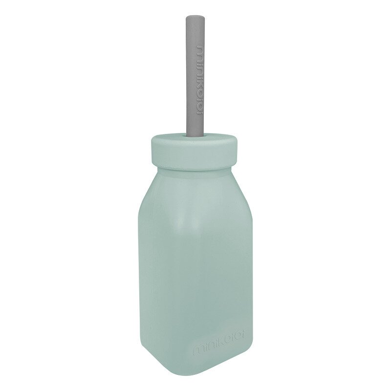 Minikoioi - sticla cu pai din silicon, - river green