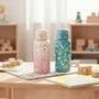 Sticla termos lichide, Petite&Mars, Delicate Flowers, Cu cioc, Din otel inoxidabil, Cu mentinere de temperatura calda pana la 12 h, Rece pana la 24 h, 500 ml, Fara BPA, Cu maner de transport, 3 ani+, Roz - 5