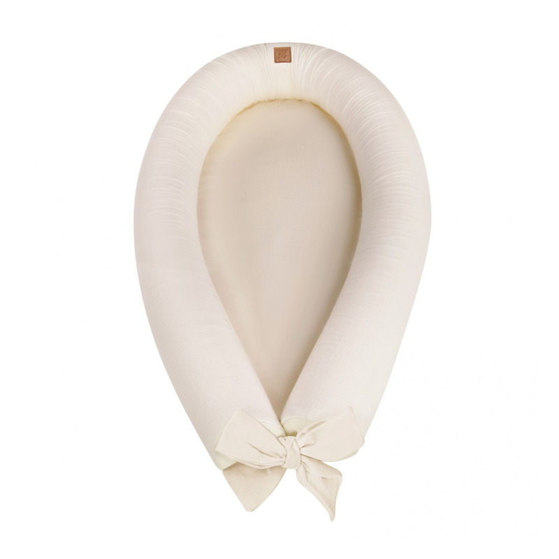 Suport de dormit babynest 2in1 bara protectie patut premium in natural by babysteps, 95x53 cm