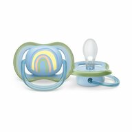 Suzeta bebelus, Philips Avent, Ultra Air, Ortodontica, Silicon moale igienic, Disc de protectie moale si flexibil, Fara BPA, 0- 6 luni, 1 buc, Albastru