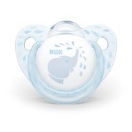 Nuk - Suzeta din silicon Baby Blue M1, 0-6 luni, Elefant