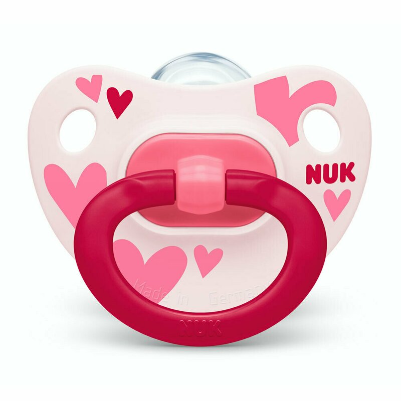 Nuk - suzeta happy days m3 18-36 luni din silicon, rosu