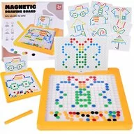 Tabla magnetica educationala cu pini pentru aranjare, Multicolor
