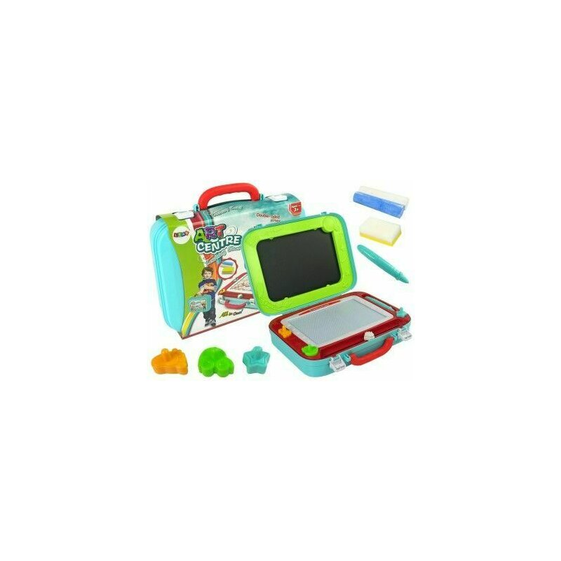 Leantoys - tablita de scris pentru copii, cu doua fete, intr-un geamantan, 9409