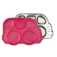 Tavita compartimentata cu capac - Din Din Smart Bus Platter - Innobaby - Pink