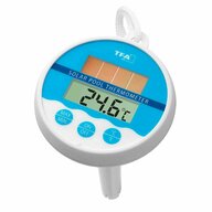 Tfa - Termometru digital plutitor pentru piscina, cu mini-panou solar si baterie de back-up,  30.1041