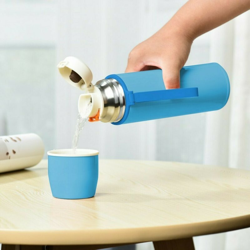 Sevibebe - termos lichide 500 ml din otel, albastru
