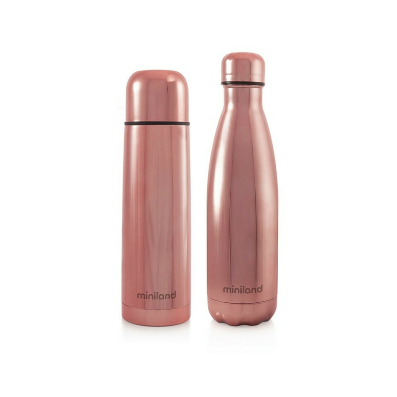 Termos lichide mybaby@me 500 ml rose (set de 2 termosuri) miniland