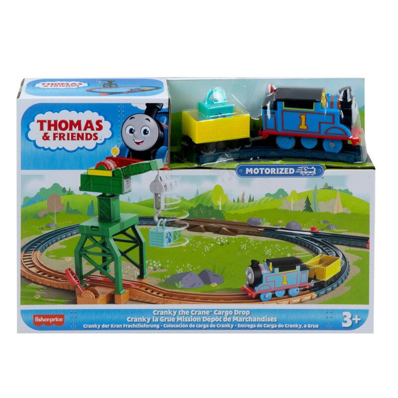 Mattel - thomas set de joaca cu locomotiva cranky motorizata si accesorii
