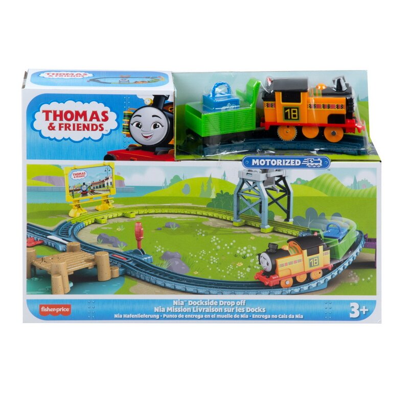 Mattel - thomas set de joaca cu locomotiva nia motorizata si accesorii