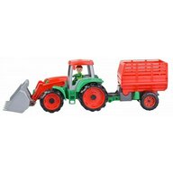Lena - Tractor cu remorca Truxx pentru copii, Portocaliu