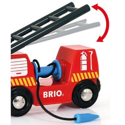 BRIO - Tren din lemn , De pompieri