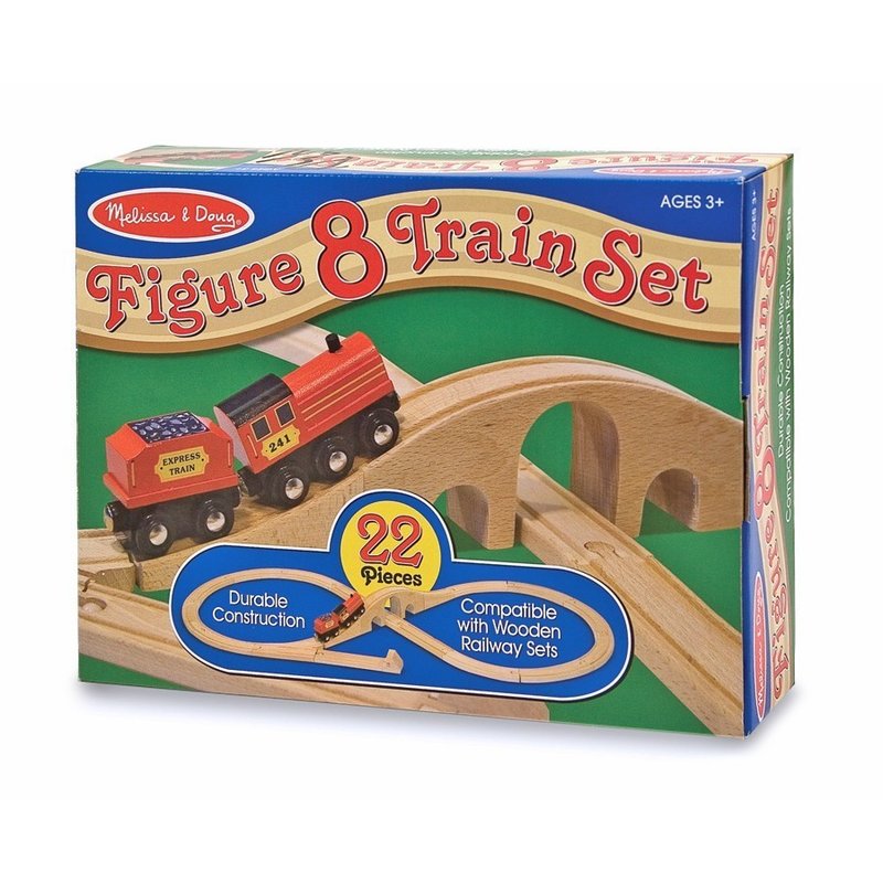 Melissa & Doug - Tren Lemn Si Circuit 8