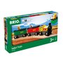 BRIO - Tren din lemn Safari , Cu 3 vagoane - 3