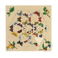 Educo - Puzzle din lemn Fluturi Puzzle Copii, piese 24