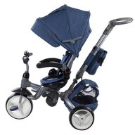 Tricicleta Little Tiger Melange Mecanism de pedalare libera, Control al directiei, Scaun reversibil, Albastru