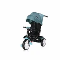 Tricicleta copii, Lorelli, Jaguar Eva Wheels Suport picioare, Control al directiei, Rotire 360 grade, Scaun reglabil Luxe, Verde