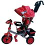 Tricicleta copii, Baby Mix Lux Trike Mecanism de pedalare libera, Suport picioare, Control al directiei, Spatar reglabil, Cu sunete si lumini, Rosu - 1