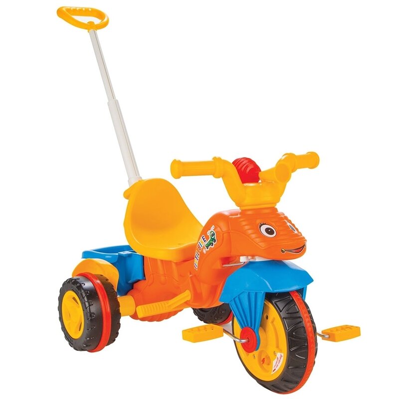 Pilsan - tricicleta caterpillar orange cu maner