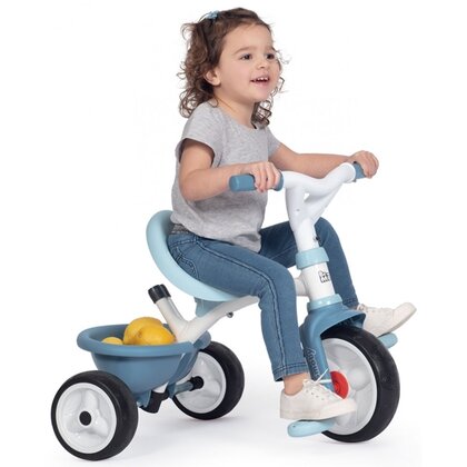 Smoby - Tricicleta Be Move Comfort Mecanism de pedalare libera, Suport picioare, Control al directiei, Albastru