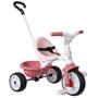 Tricicleta copii, Smoby, Be Move Mecanism de pedalare libera, Control al directiei, Roz - 1