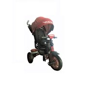 Tricicleta copii, Lorelli, Speedy, Suport picioare, Control al directiei, Rotire 360 grade, Scaun reglabil, Negru/Rosu