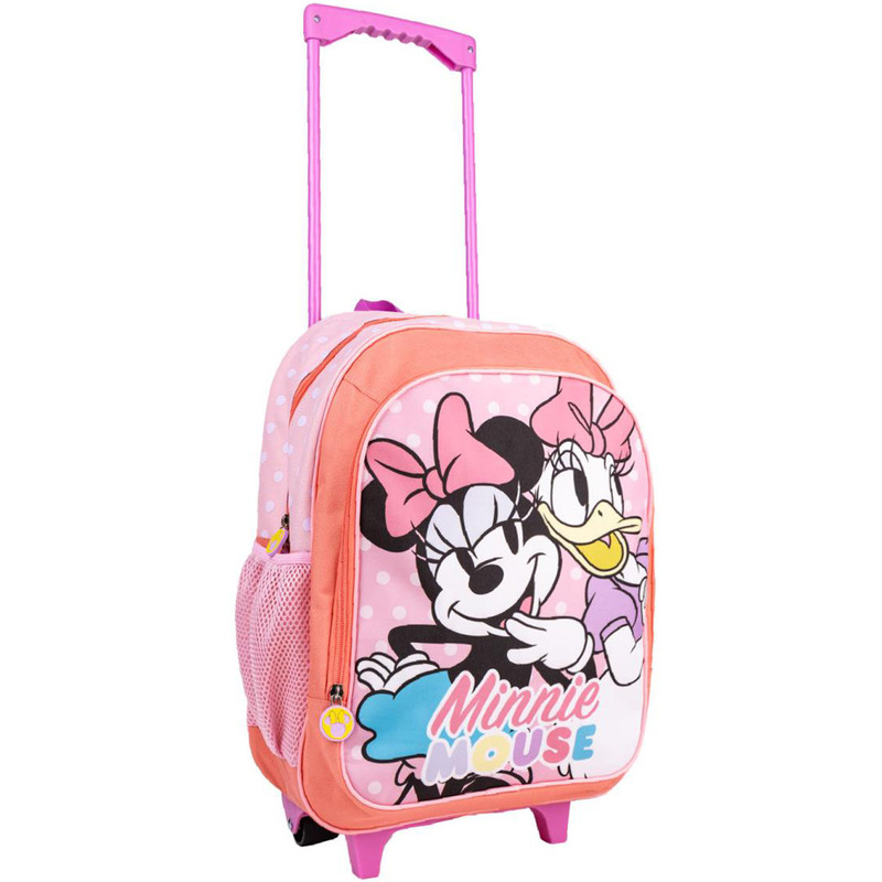 Troler pliabil minnie mouse cu buzunar frontal, 31x41x14 cm