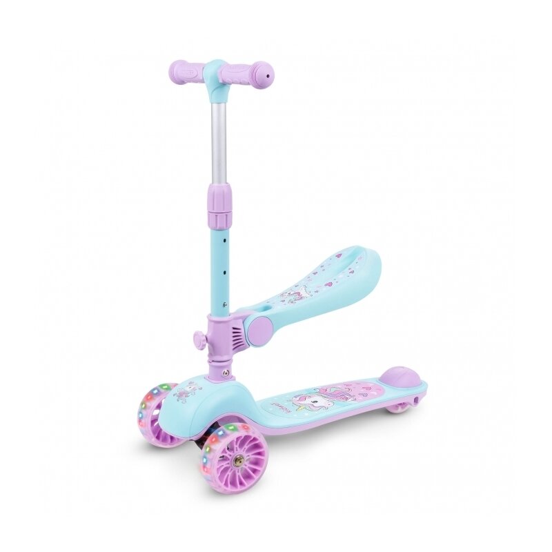 Kidwell - trotineta 2 in 1 cu sezut rimba - unicorn