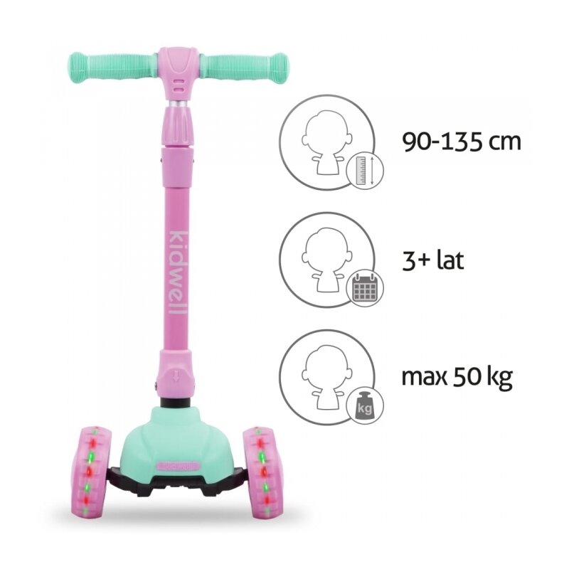 Kidwell - trotineta jax - mint pink