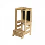 Inaltator Learning Tower Ajustabil cu tabla de scris, Ajutor de bucatarie MeowBaby  , lemn natur - 6